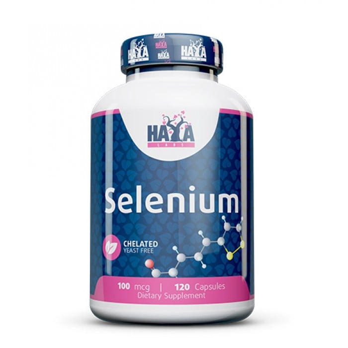 HAYA LABS Selenium /Chelated -yeast free/ 100mcg. / 120 caps.